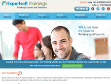 Tablet Screenshot of expertsofttrainings.com